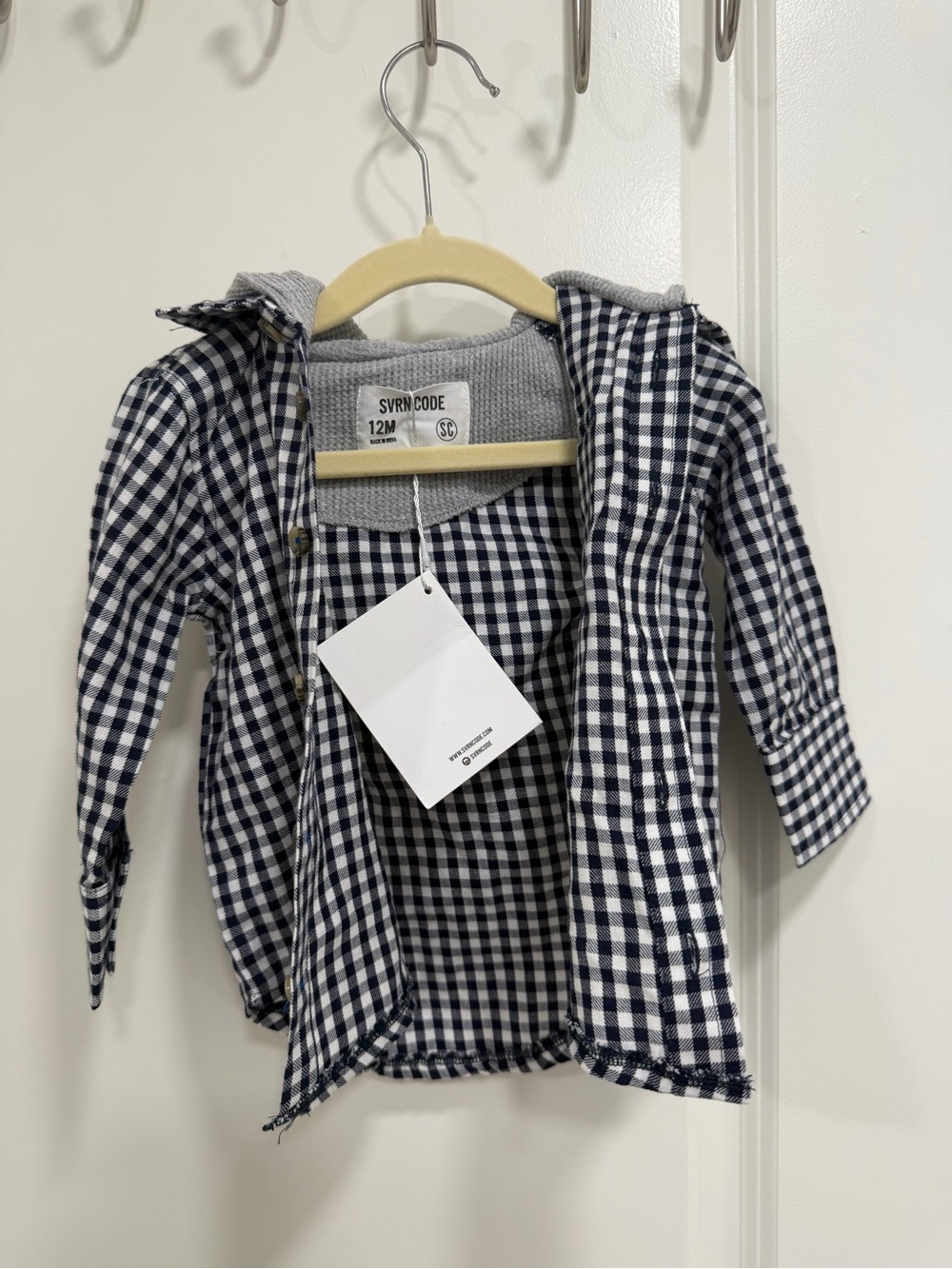 Sovereign Code Navy & White Gingham Button-Down Shirt